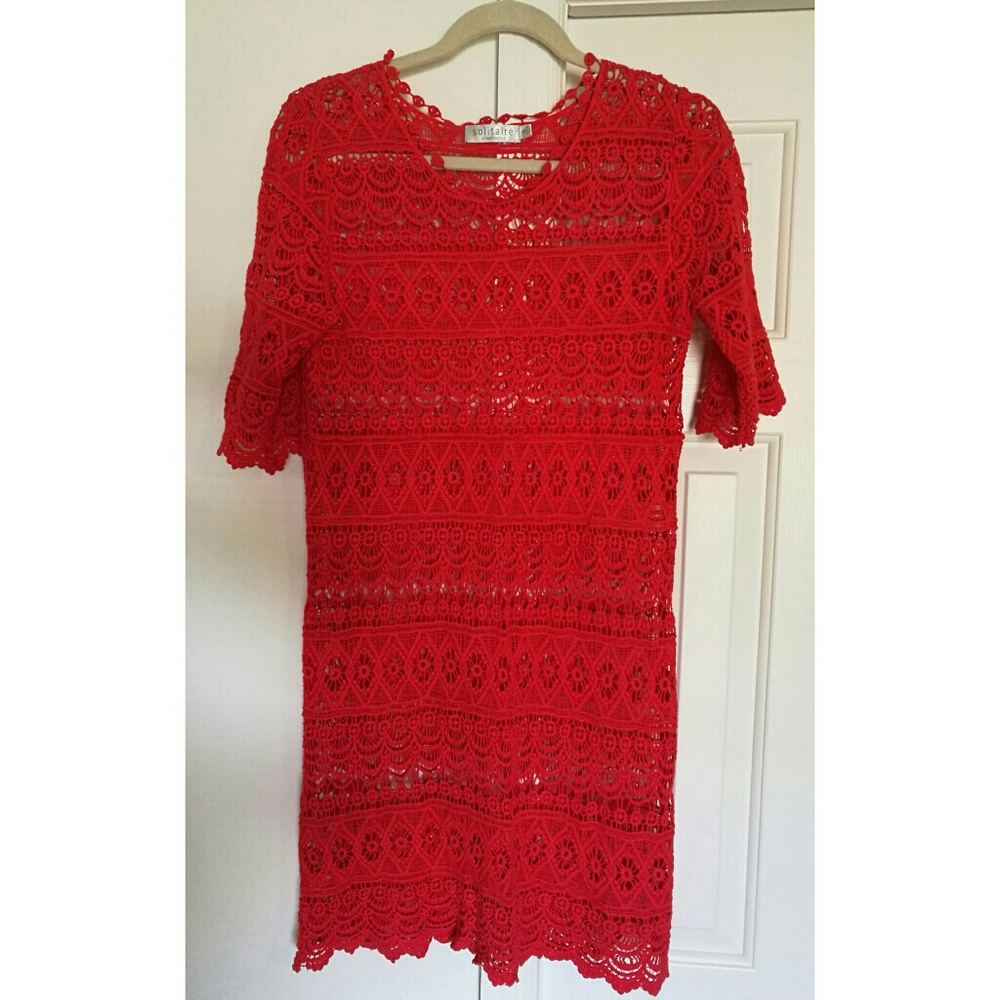Red Cover Up Sz S Beach Festival